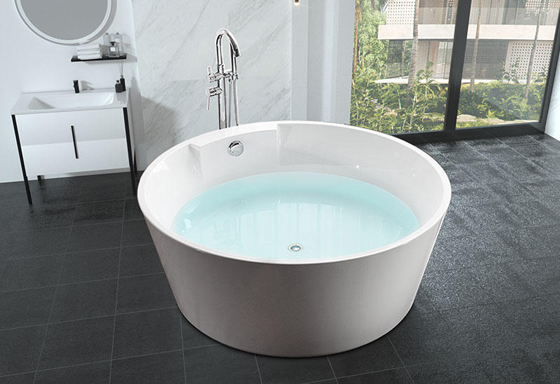 57-Zoll-runde freistehende Badewanne aus Acryl für den Innenbereich