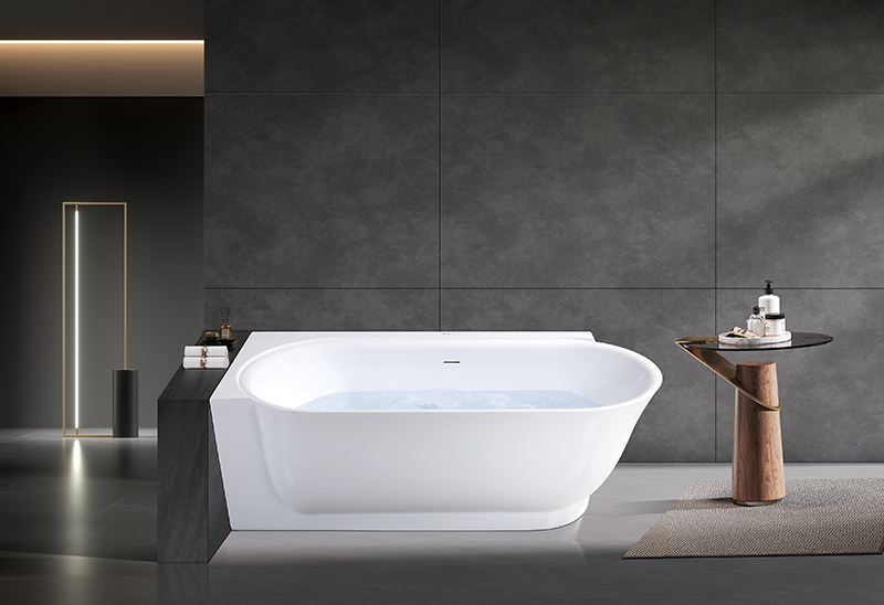 67 Zoll Ecke Acryl freistehende Badewanne